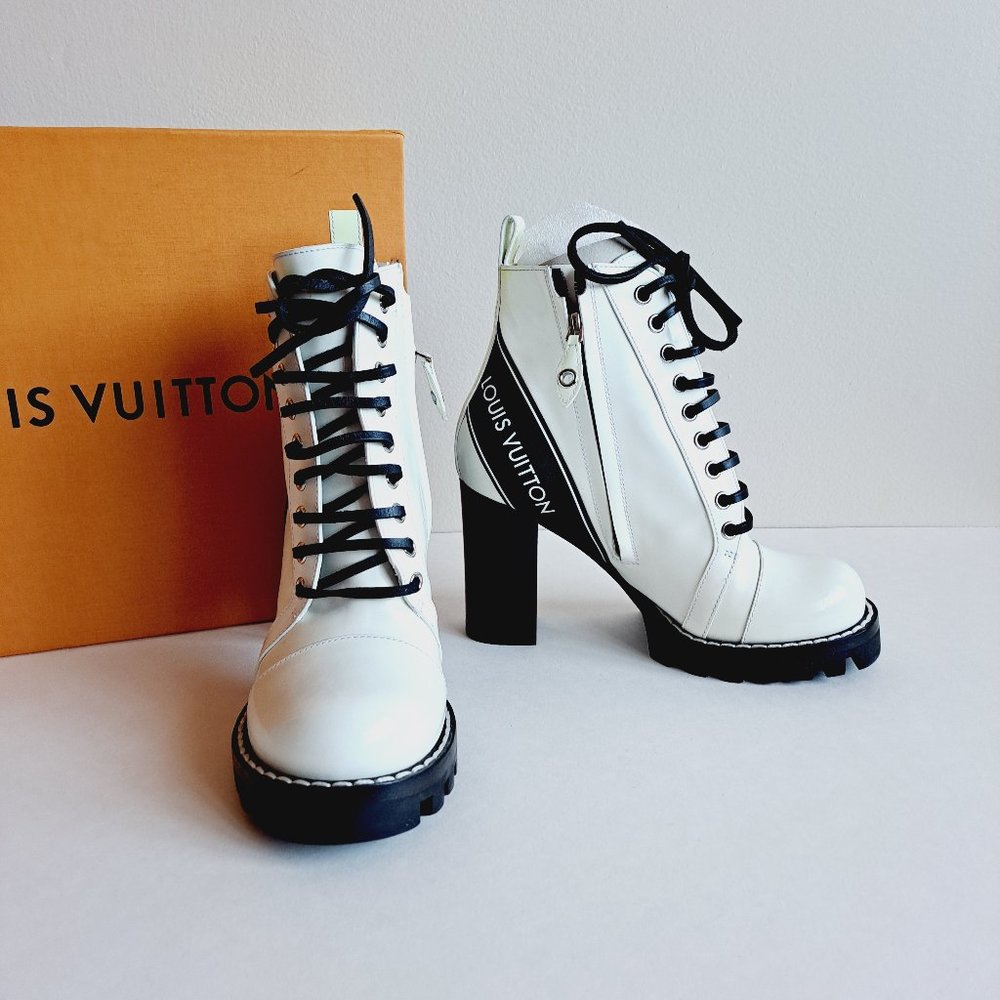 Louis Vuitton Patent Calfskin Star Trail Ankle Boots Size 36.5